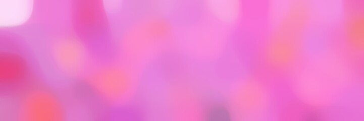 blurred bokeh iridescent horizontal background with orchid, pale violet red and pastel pink colors space for text or image
