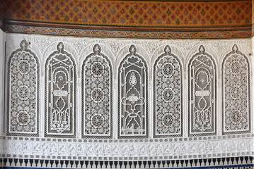 Tile work from Dar El Bacha, Marrakech, Morocco