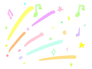 音符が飛び散るイメージ