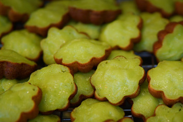 Siam Pandan Thai dessert - Kanom Krok Singapore or Kanom Krok Bai Toey  S