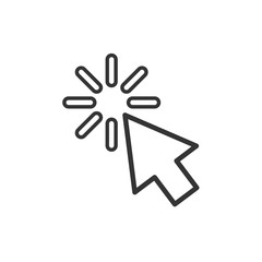 Click icon, Click icon vector, in trendy flat style isolated on white background. Click icon image, Click icon illustration