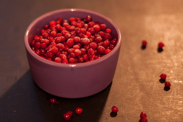 plate with cowberry
