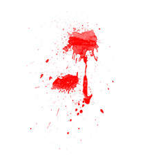 Blood splash brush background. Red stains brush illustration