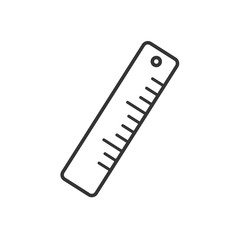 Vector measurement ruler icon. Black icon. Modern flat design vector illustration, quality concept for web banner, web and mobile application, infographics. Vector icon isolated on gradient background