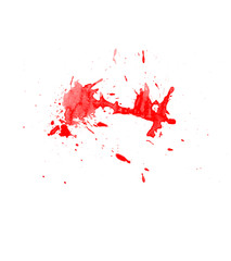 Blood splatter illustration. Red splash brush background