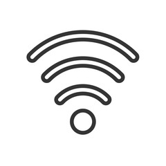 Wireless and wifi icon or sign for remote internet access. Podcast vector symbol
