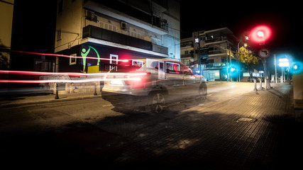 Obraz premium traffic in city at night