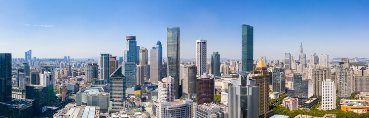 Fototapeta na wymiar Skyline of Nanjing City in A Sunny Day