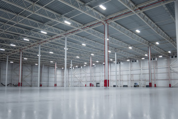 Big new empty warehouse. bright commercial space.