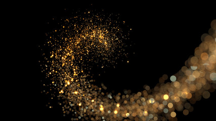shimmer golden stream background