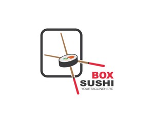 sushi vector icon label illustration design