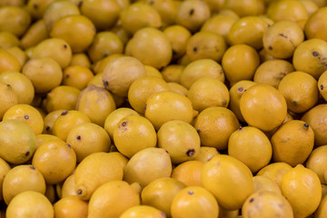 Delicious and special yellow lemons