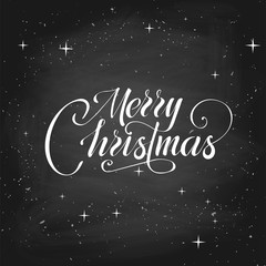 Merry christmas text vector on white background. Lettering for invitation, wedding and greeting card, prints and posters. Hand drawn inscription