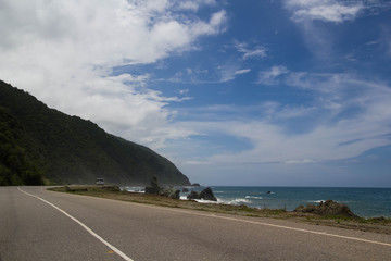 Road of Ocean and mountain