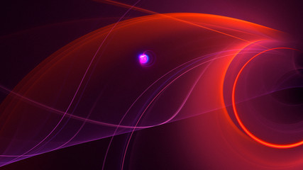 3D rendering abstract red fractal light background