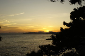 Obraz na płótnie Canvas At the sunset of Katsurahama