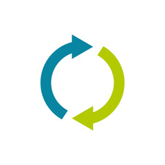 Rotation arrow icon vector symbol logo illustration EPS 10