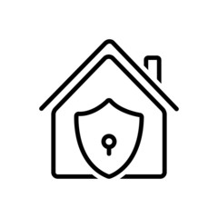 Black line icon for besides