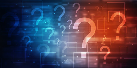 2d illustration question mark background