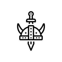 Black line icon for historic 