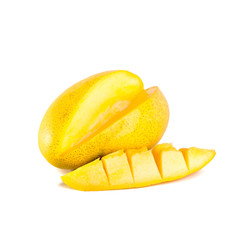 Naklejka na ściany i meble mangos or yellow mangos on a background new.