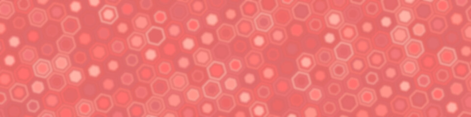 Technology illustration concept with blur effect. Abstract geometric background consisting of hexagonal figures.