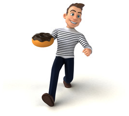 Fun 3D cartoon casual character