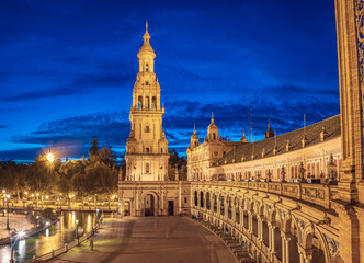 Fototapeta na wymiar Plaza de Espana of Sevilla