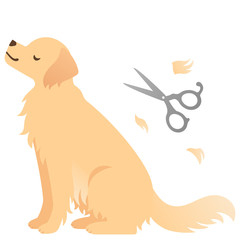 ラブラドール レトリーバーのイラスト 伏せ 足を投げ出す Animal Wall Mural Anim Nora Hachio