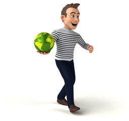 Fun 3D cartoon casual character