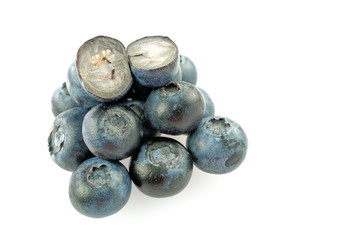 Fresh blueberry isolated on white background. closeup