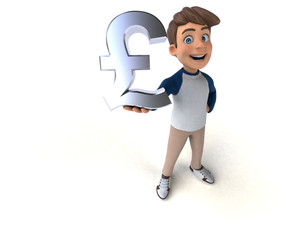3D cartoon character fun teenager