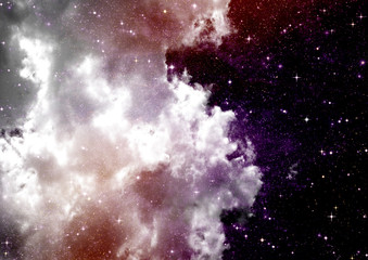 galaxy in a free space. 3D rendering