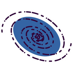 Space theme outline icon: collapsar. Vector illustration.