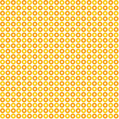 Naklejka premium Vector seamless pattern with circle. Orange and yellow colors.