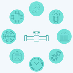 Pipe vector icon sign symbol