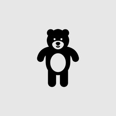 Teddy bear vector icon. Filled flat sign for mobile concept and web design. Teddy bear glyph icon. Symbol, logo illustration. Vector graphics