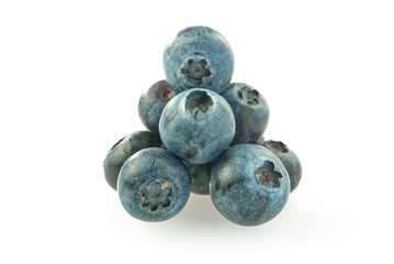 Fresh blueberry isolated on white background. closeup
