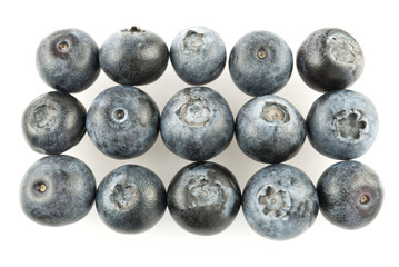 Fresh blueberry isolated on white background. closeup