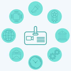 Press card vector icon sign symbol