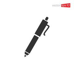 Pen Education Icon Design Vector
