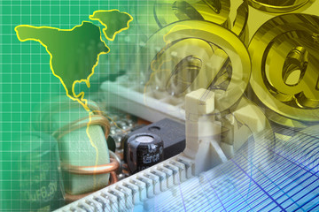 Electronic device, mail signs and map