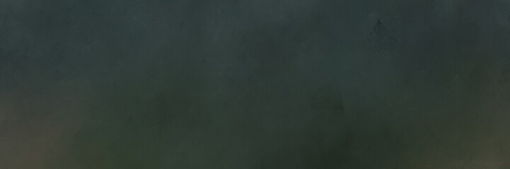 vintage abstract painted background with dark slate gray and very dark green colors and space for text or image. can be used as horizontal header or banner orientation