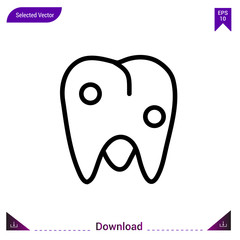 caries medical icon vector . Best modern, simple, isolated, application ,medical icons, logo, flat icon for website design or mobile applications, UI / UX design vector format