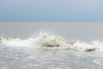 waves in the sea on the north sea coast