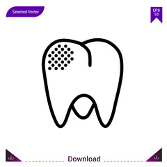 molar medical icon vector . Best modern, simple, isolated, application ,medical icons, logo, flat icon for website design or mobile applications, UI / UX design vector format