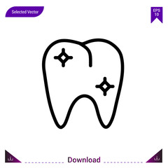 molar medical icon vector . Best modern, simple, isolated, application ,medical icons, logo, flat icon for website design or mobile applications, UI / UX design vector format