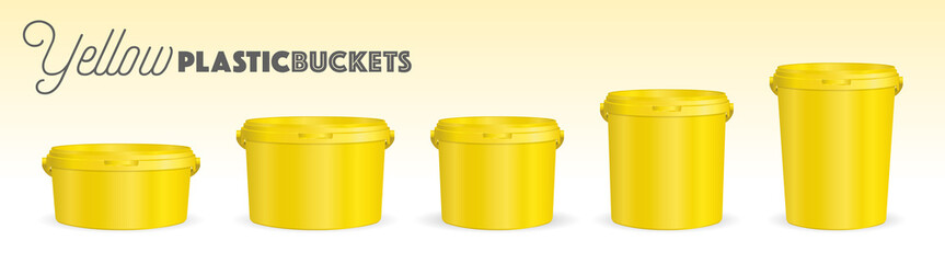 Yellow Plastic bucket © ismailgazel