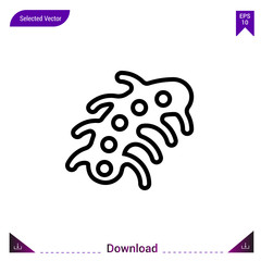 microbe icon vector . Best modern, simple, isolated, application ,medical icons, logo, flat icon for website design or mobile applications, UI / UX design vector format