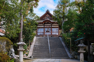 Fototapeta premium 京都 宇治神社 参道と拝殿